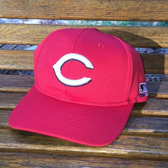 Team MLB youth Cincinnati Reds baseball cap 6 full panel hat adjustable strap - Picture 3 of 14